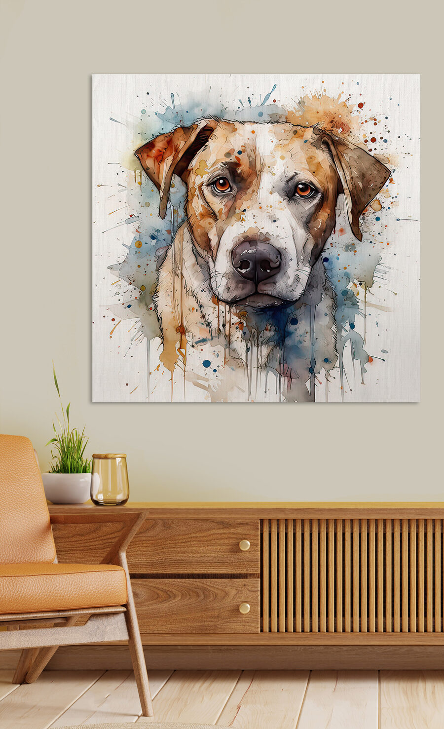 Schilderij van een hond