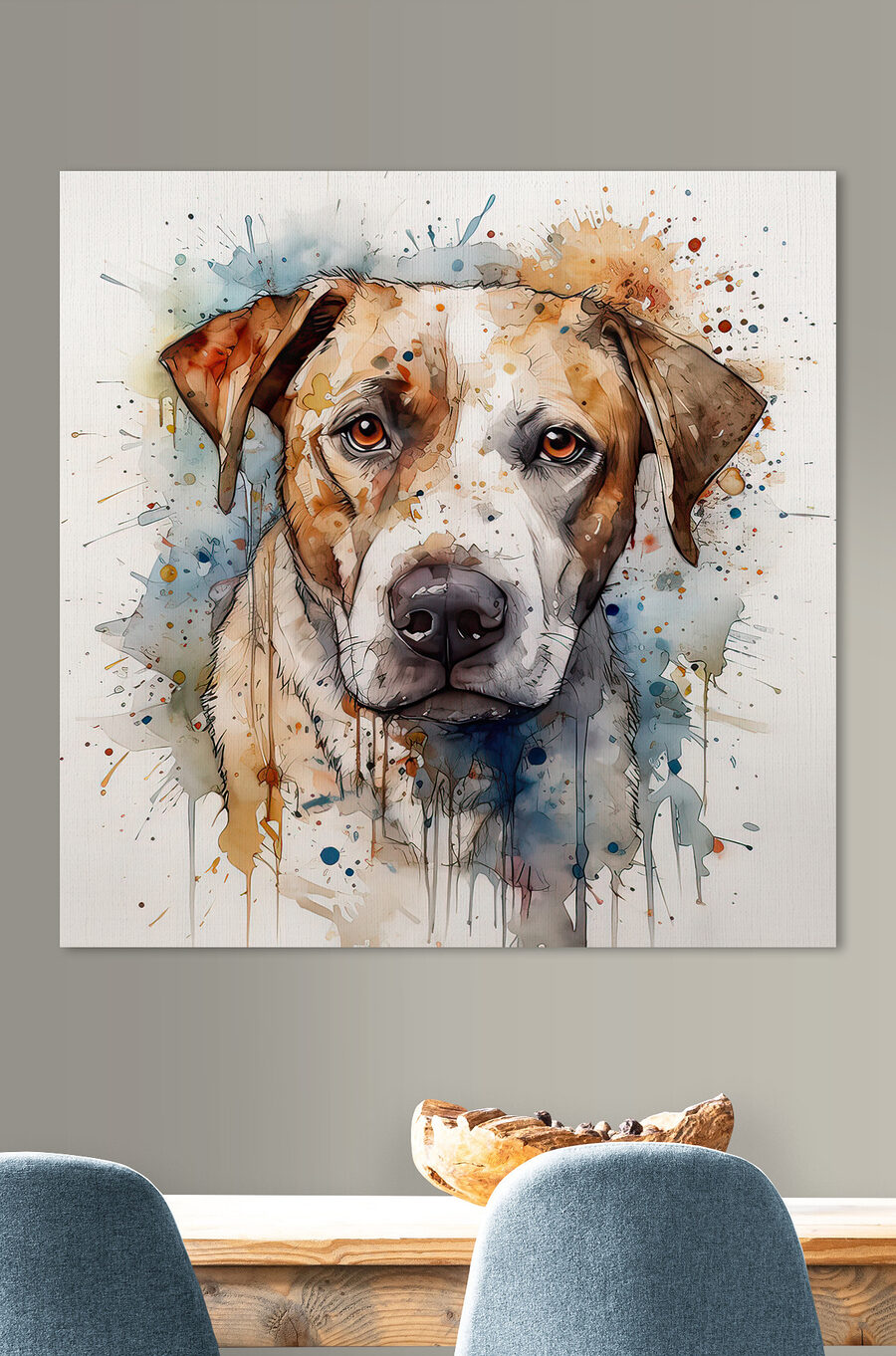 Schilderij van een hond