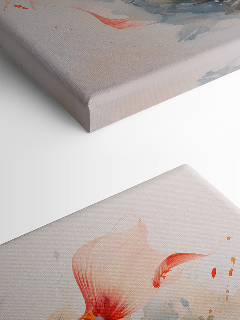 Group of orange and white fish