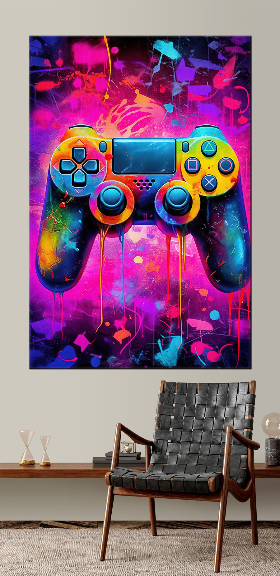 Kleurrijke videogamecontroller Kleurrijke videogamecontroller