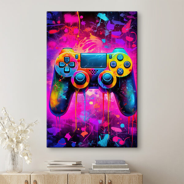 Kleurrijke videogamecontroller Kleurrijke videogamecontroller