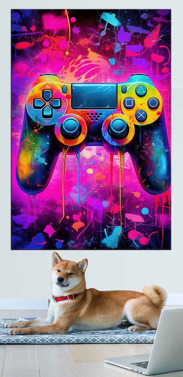 Kleurrijke videogamecontroller Kleurrijke videogamecontroller