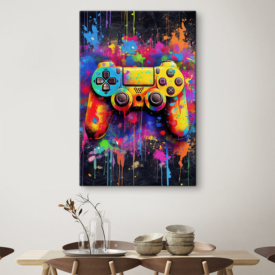 Kleurrijke videogamecontroller