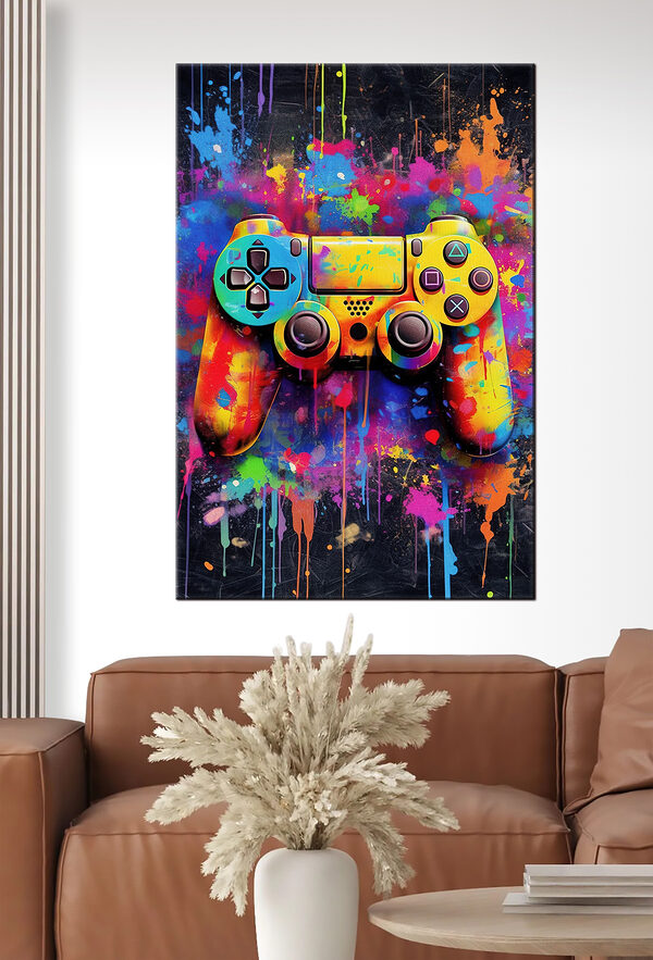 Kleurrijke videogamecontroller Kleurrijke videogamecontroller
