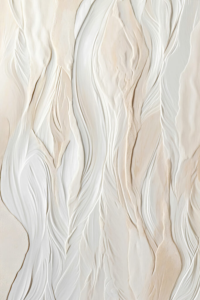 White wall with wavy lines