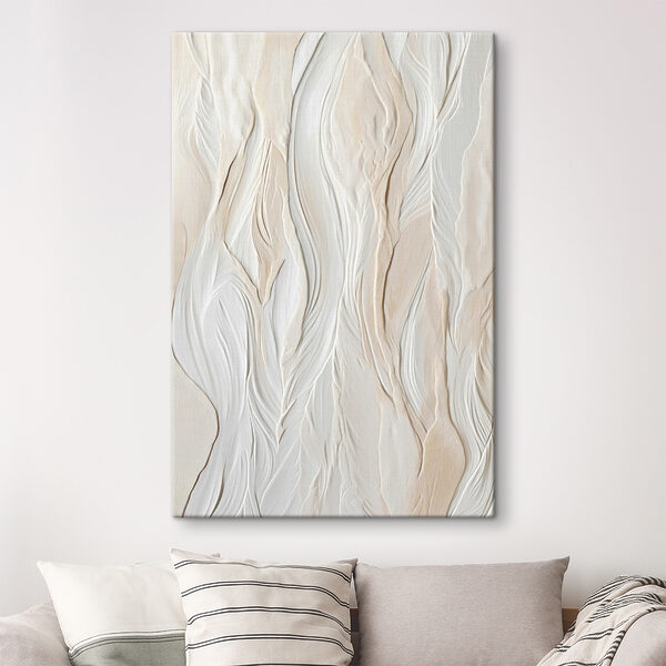 White wall with wavy lines White wall with wavy lines