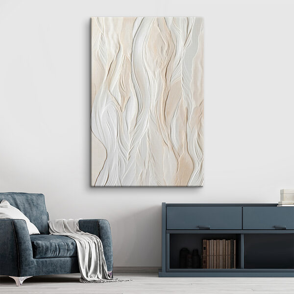 White wall with wavy lines White wall with wavy lines