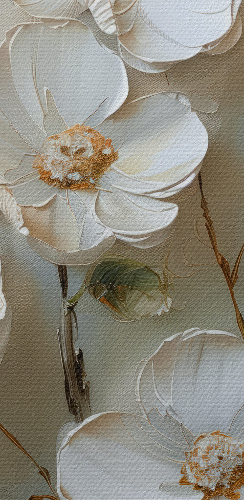 Painting of white flowers