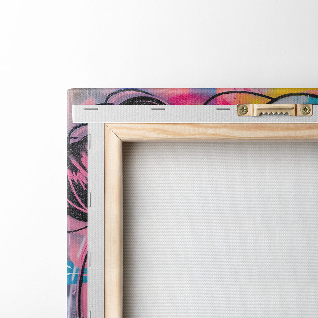 Graffiti of a woman with headphones