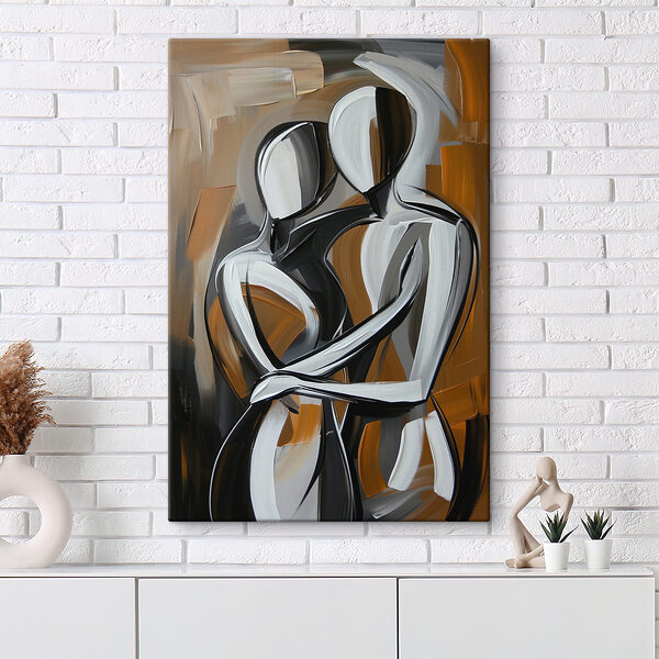 Schilderij van twee mensen Schilderij van twee mensen