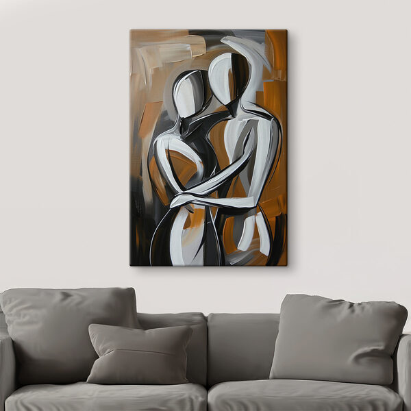 Schilderij van twee mensen Schilderij van twee mensen