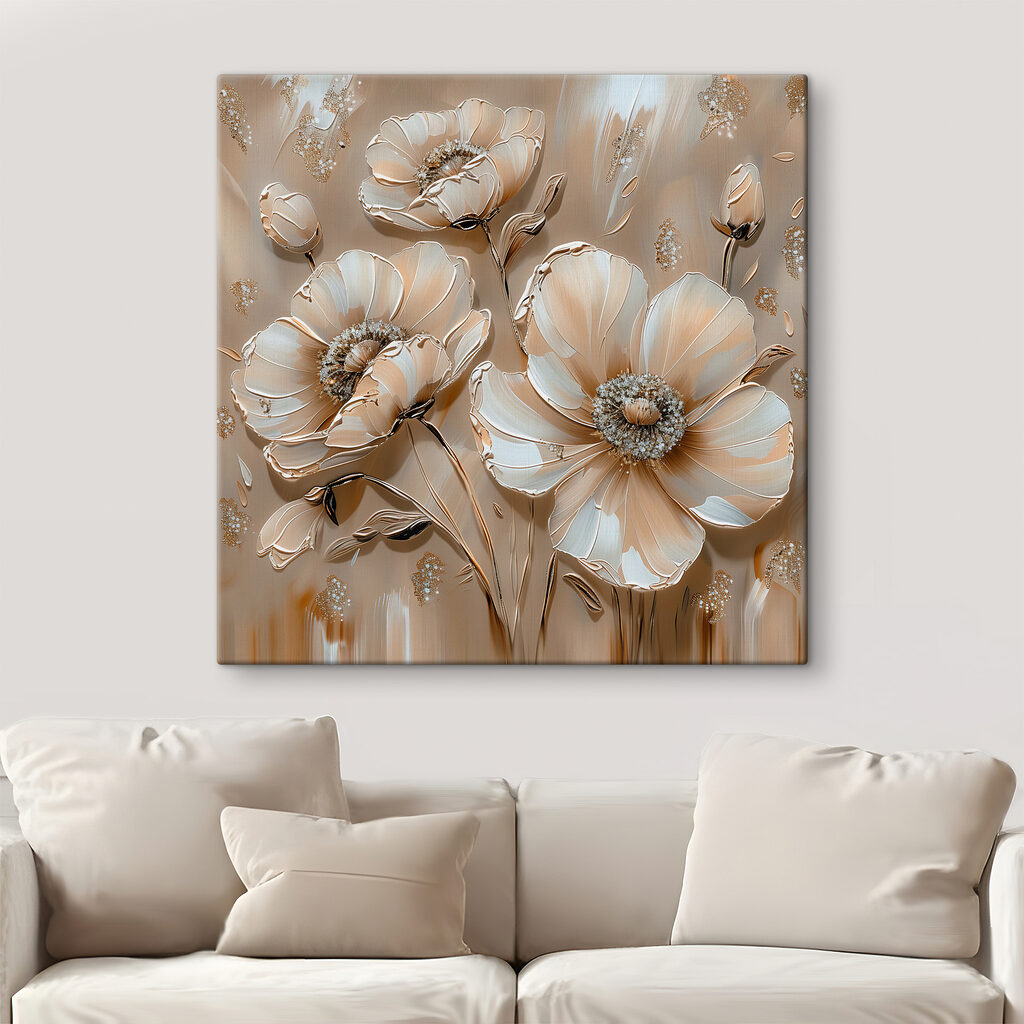 Beautiful flowers in soft colors