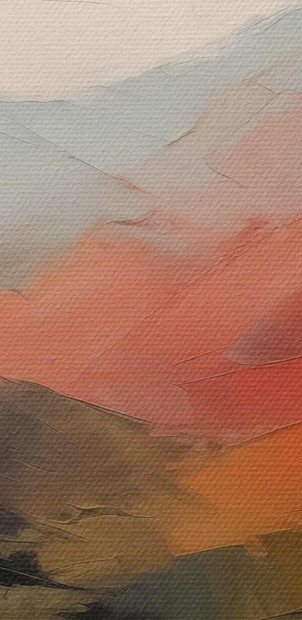 Schilderij van bergen in verschillende kleuren Schilderij van bergen in verschillende kleuren