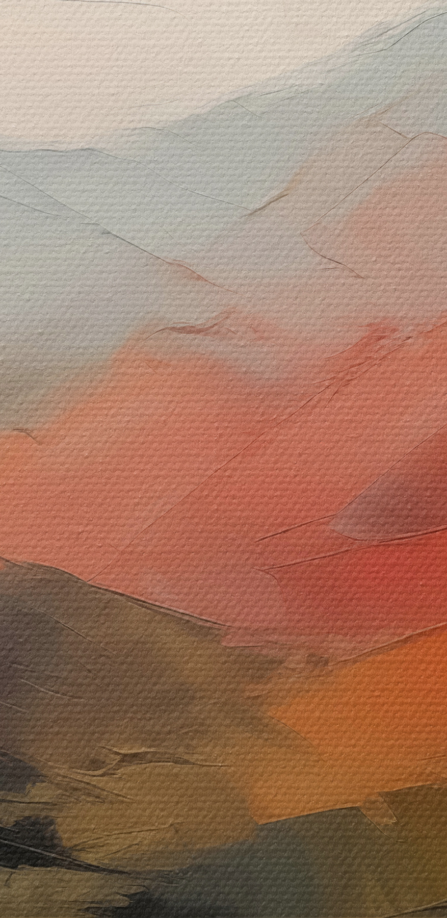 Schilderij van bergen in verschillende kleuren Schilderij van bergen in verschillende kleuren