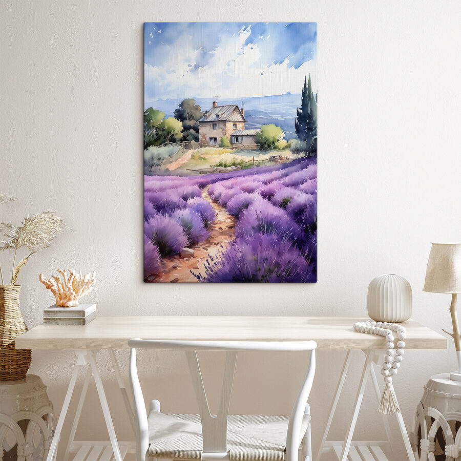 Huis in een lavendelveld Huis in een lavendelveld