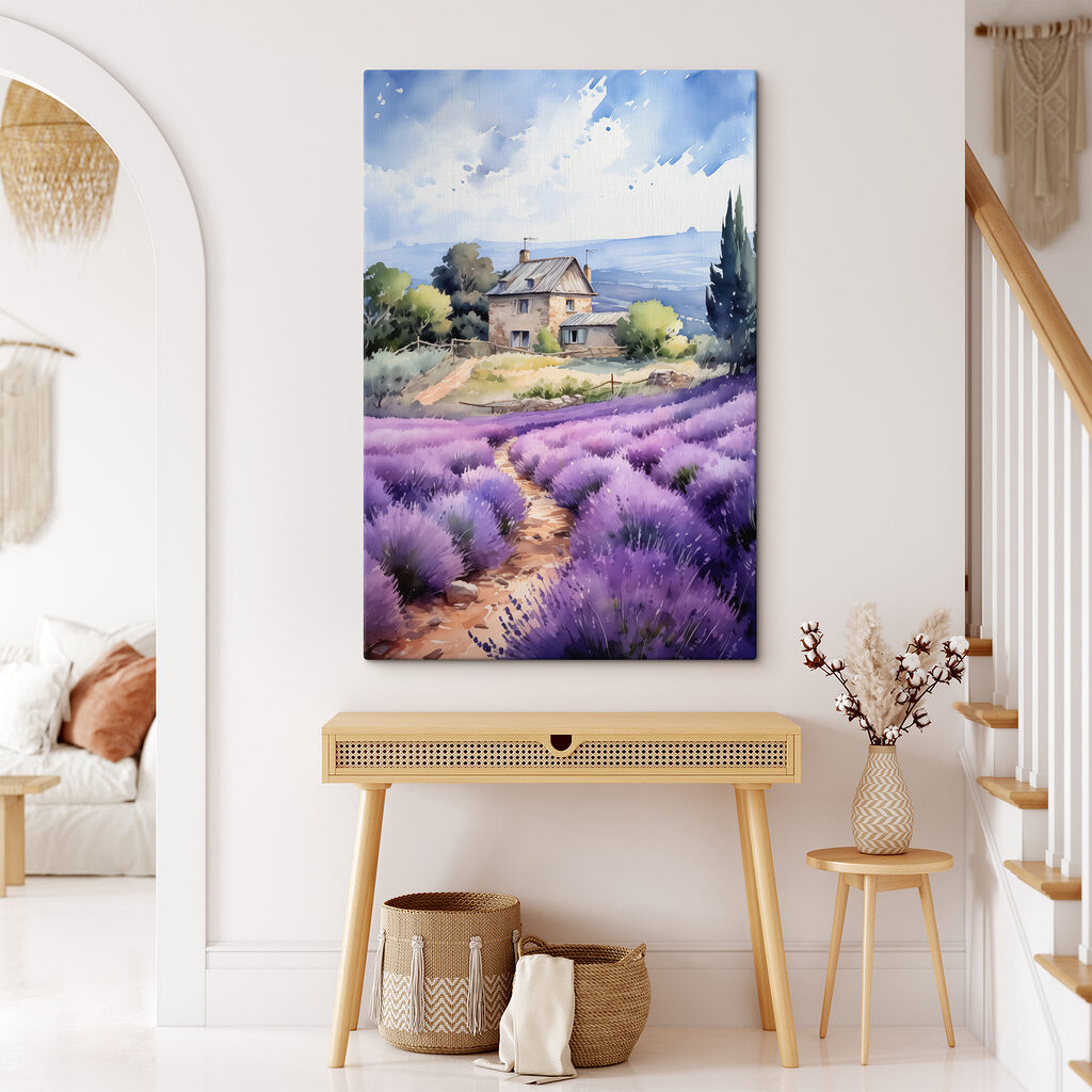 House in a field of lavender