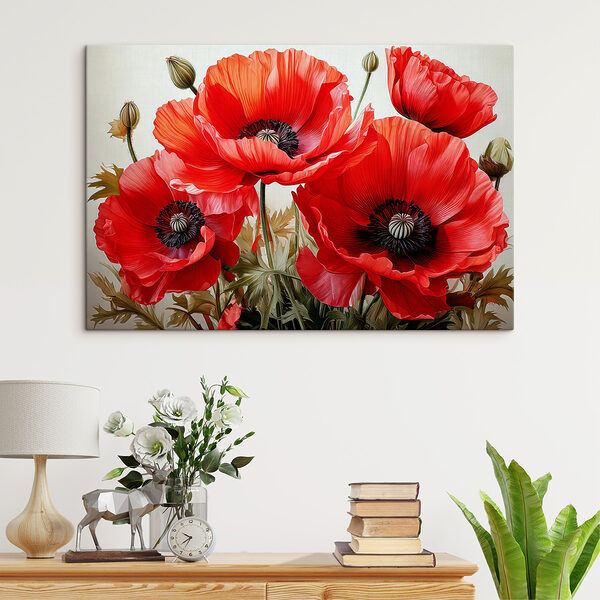 Groep rode bloemen Groep rode bloemen