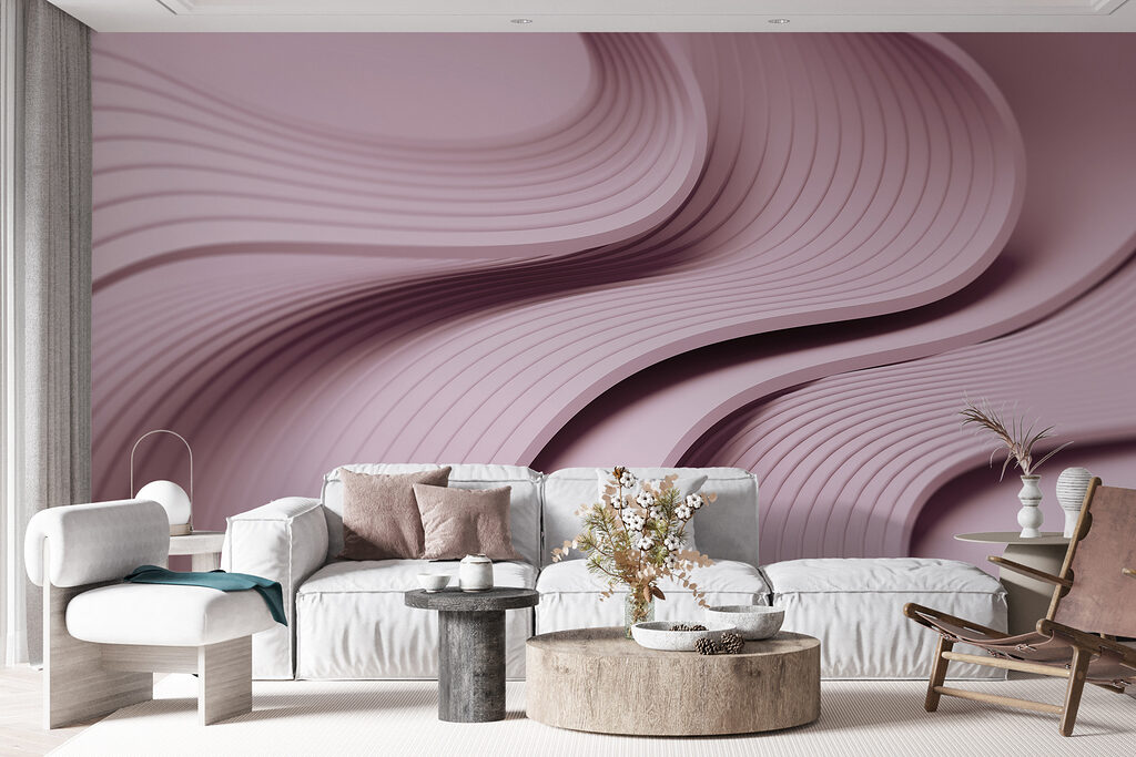 Pink and white wavy lines Pink and white wavy lines
