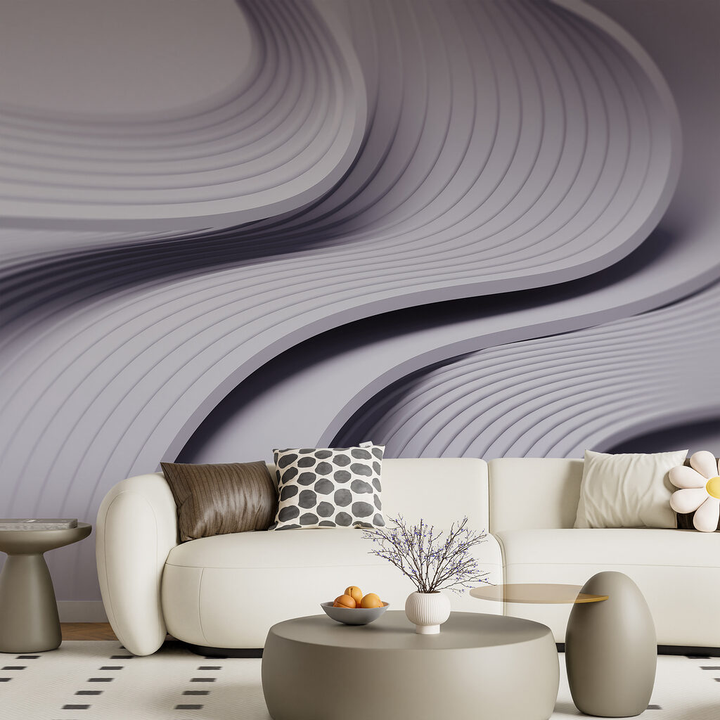 White and grey wavy lines