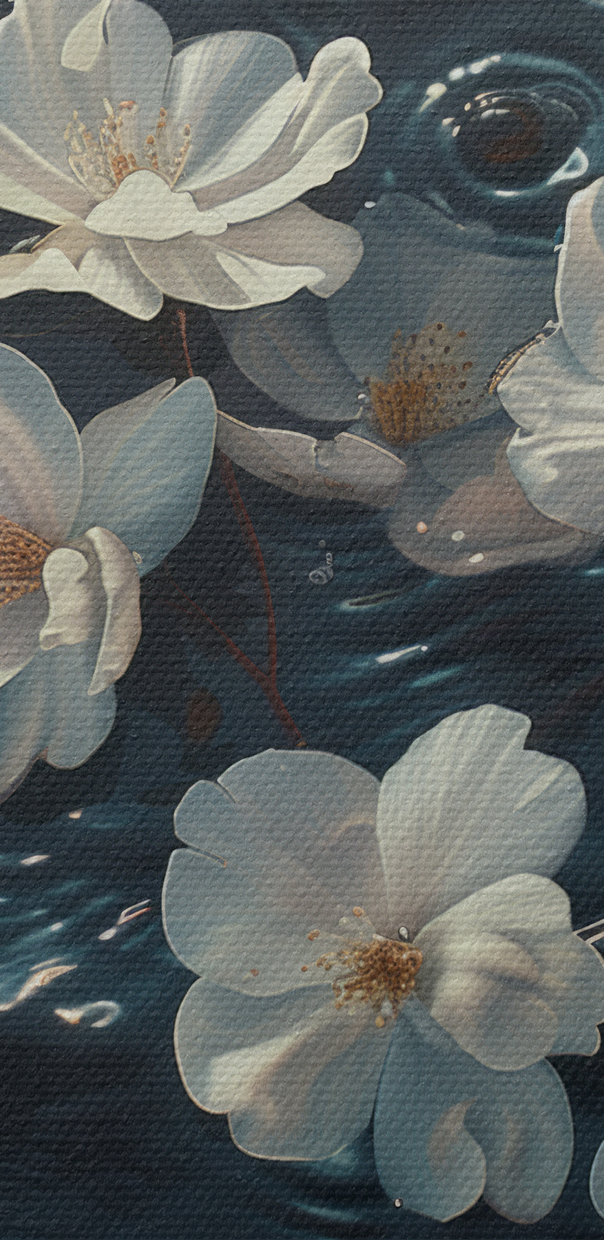 Witte bloemen drijvend in water