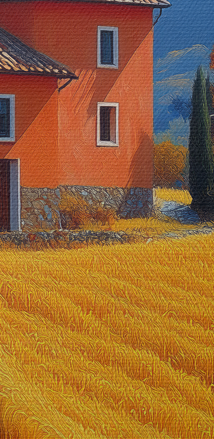 Huis in een veld