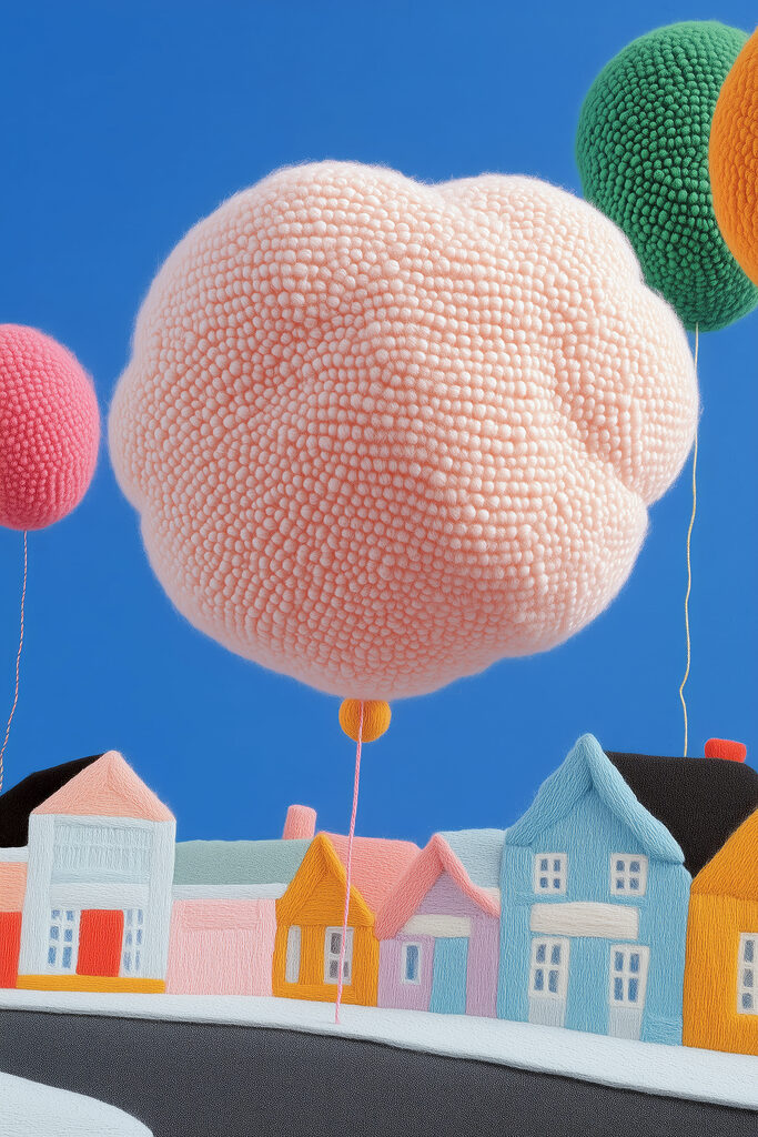 Group of balloons in the air