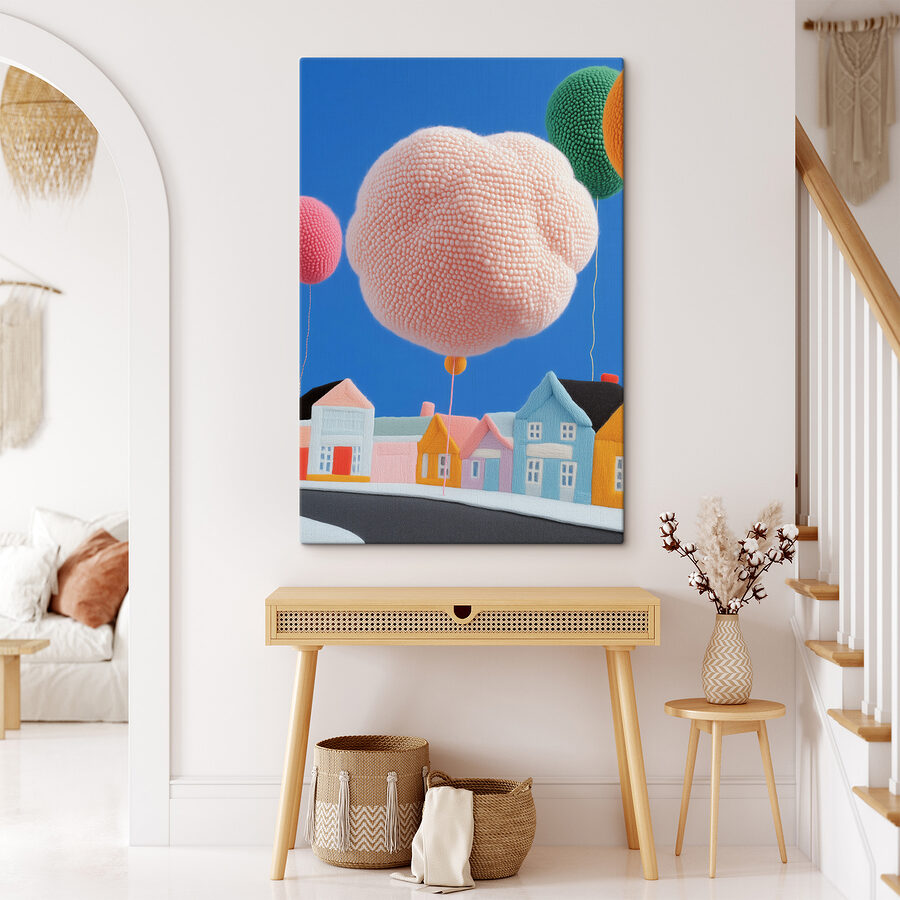 Groep ballonnen in de lucht