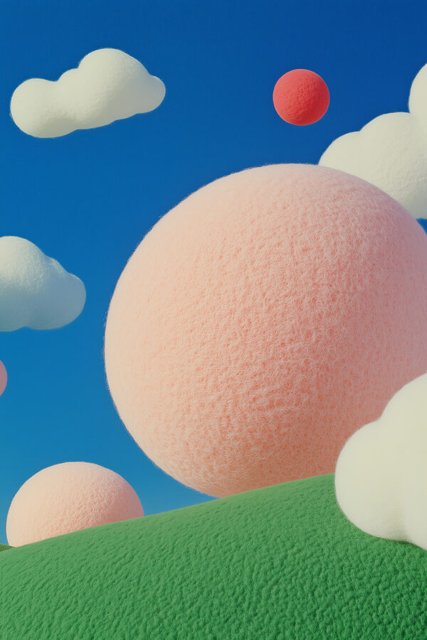 Roze en witte ballen in de lucht Roze en witte ballen in de lucht
