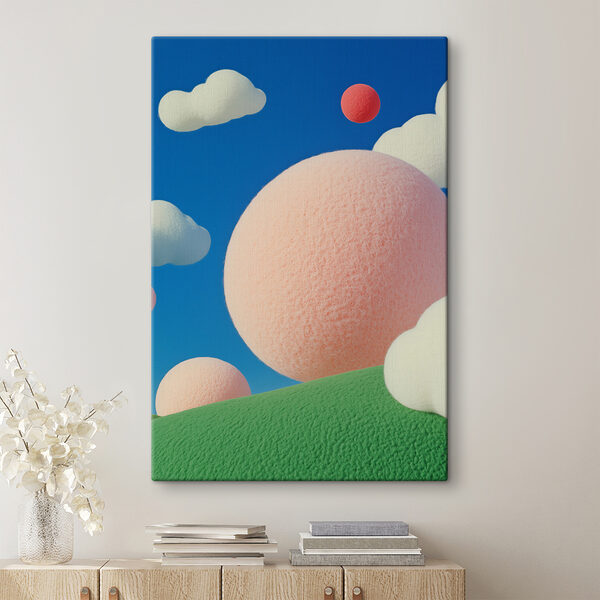 Roze en witte ballen in de lucht Roze en witte ballen in de lucht