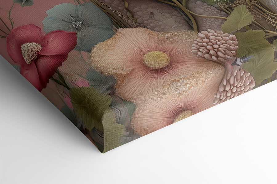 Twee olifanten met bloemen op hun hoofd Twee olifanten met bloemen op hun hoofd