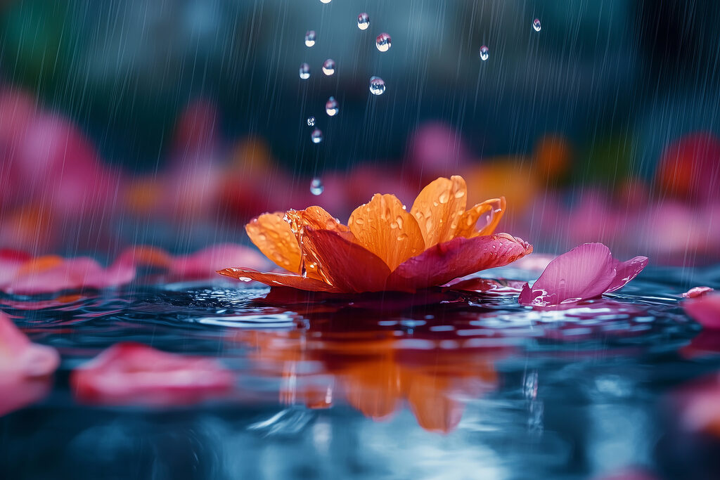 Flower in the water Flower in the water