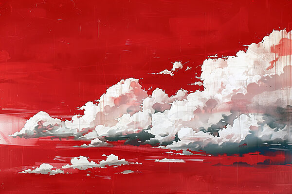 Rode lucht met wolken Rode lucht met wolken