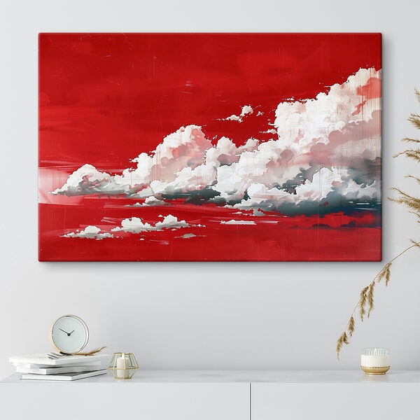 Rode lucht met wolken Rode lucht met wolken