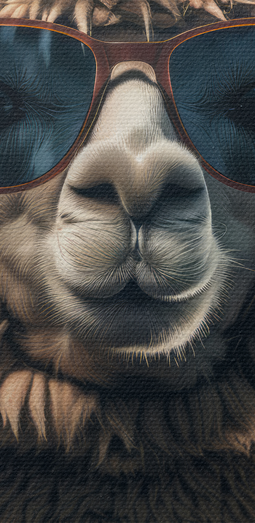 Lama met zonnebril