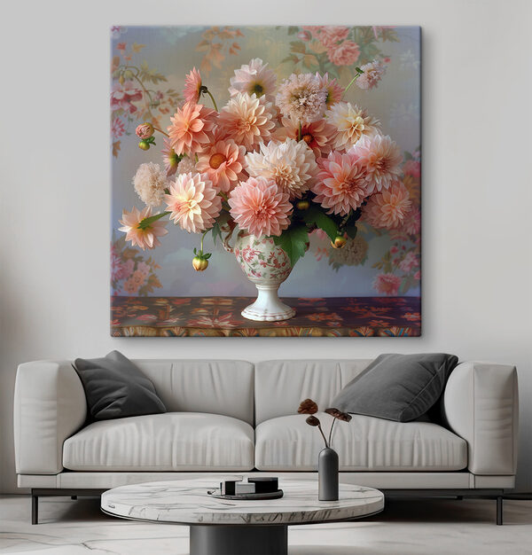 Vaas met bloemen erin Vaas met bloemen erin
