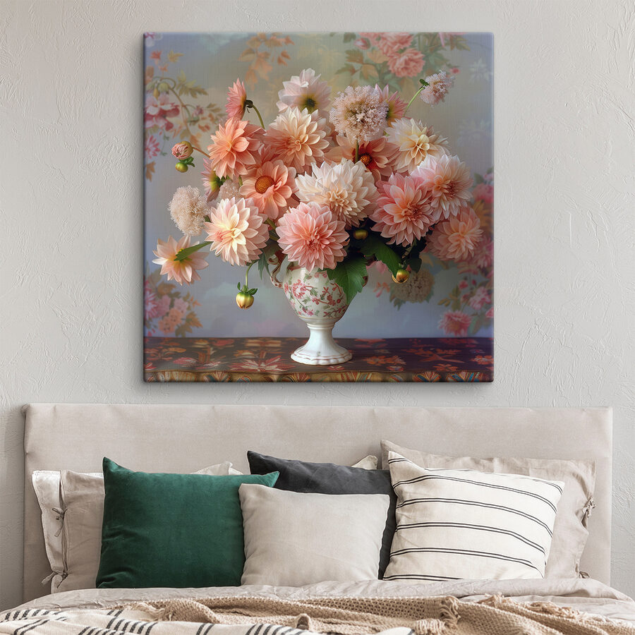 Vaas met bloemen erin