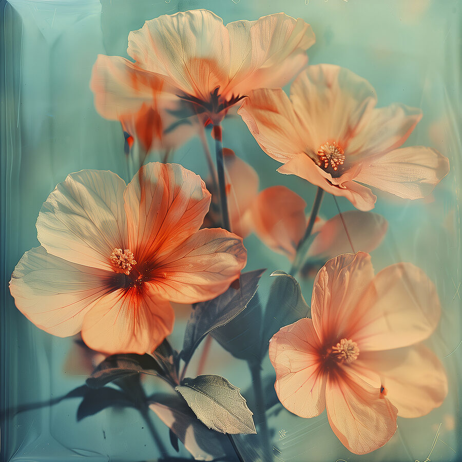 Groep bloemen op een plant