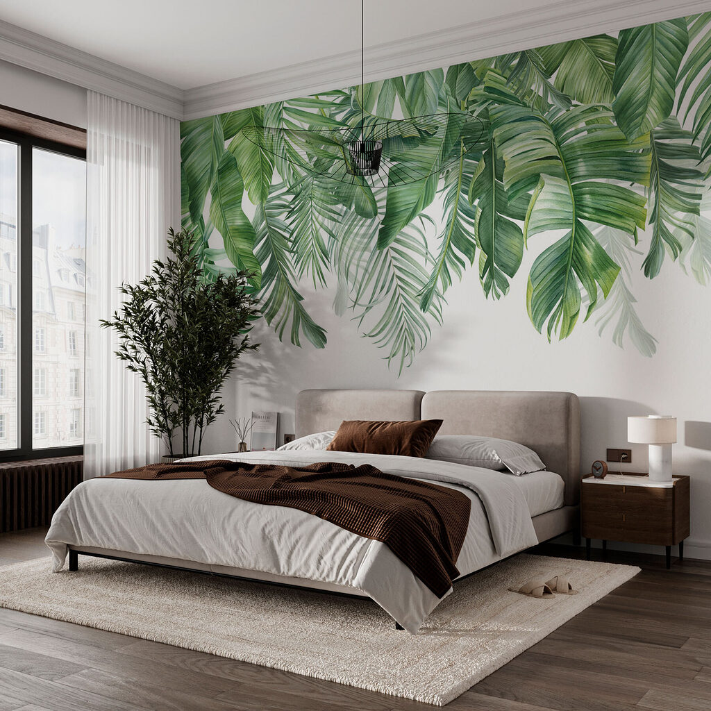 Row of green leaves Row of green leaves