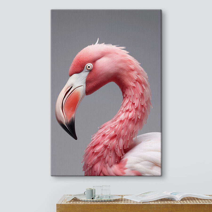 Close-up van een roze flamingo