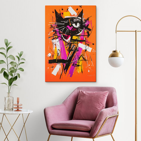Schilderij van een kat Schilderij van een kat