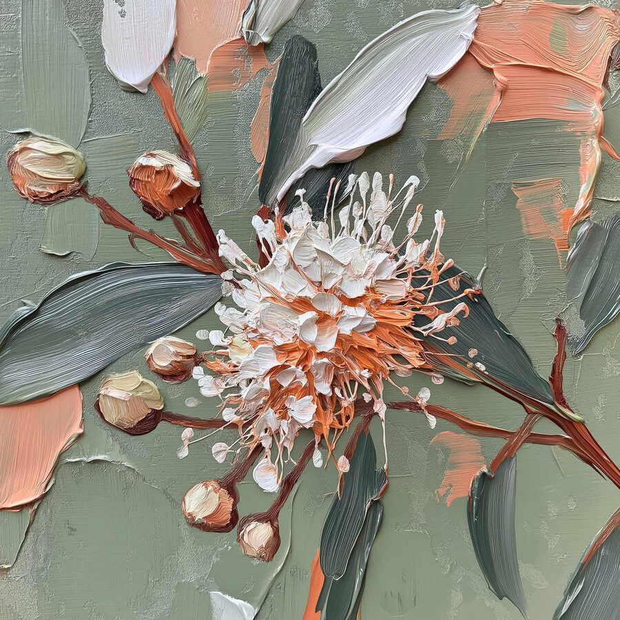 Schilderij van een bloem