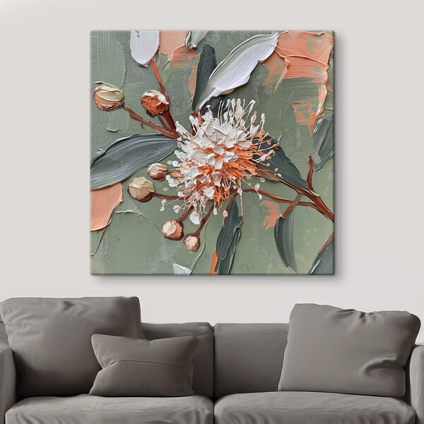 Schilderij van een bloem Schilderij van een bloem