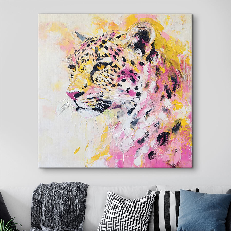 Schilderij van een jachtluipaard