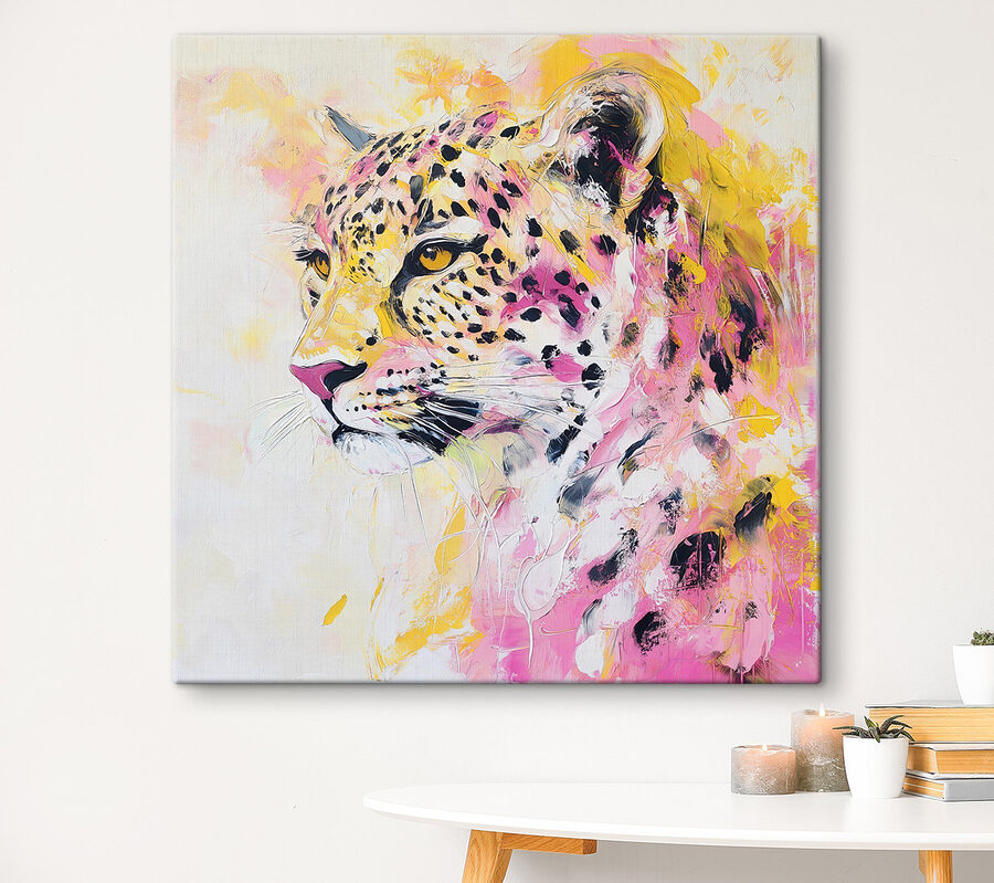 Schilderij van een jachtluipaard