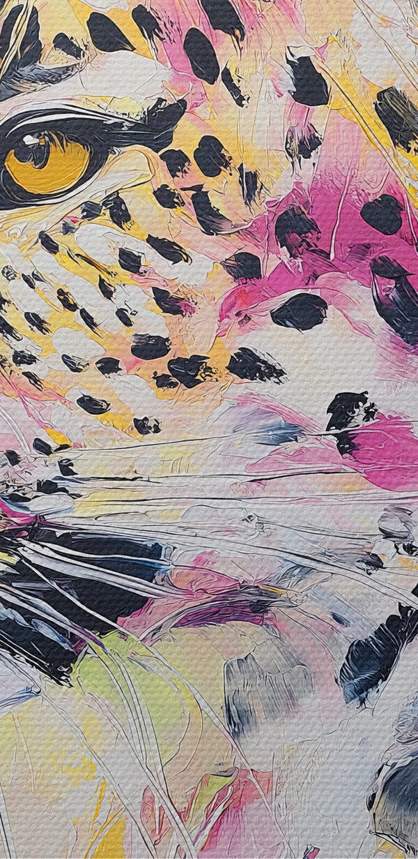 Schilderij van een jachtluipaard Schilderij van een jachtluipaard