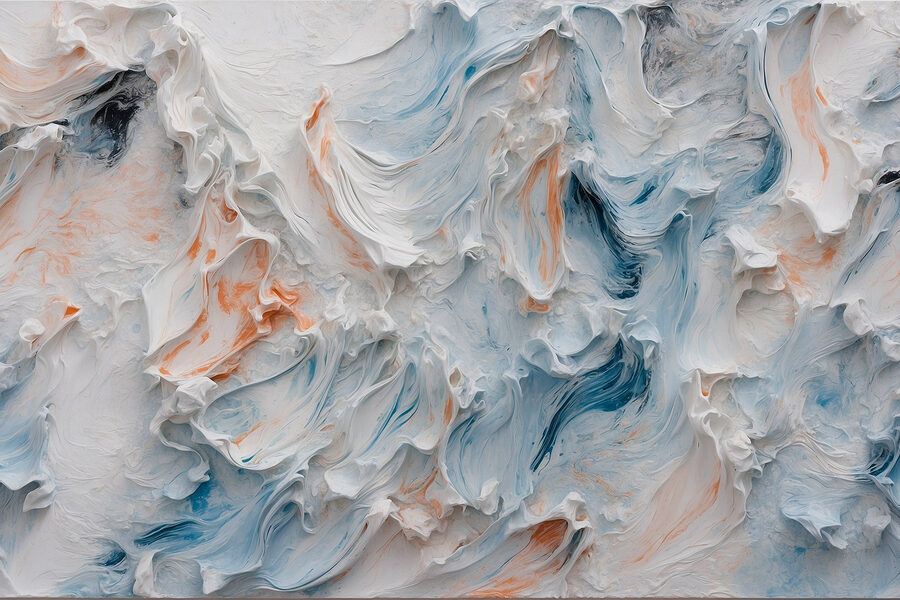 Oppervlak met witte en blauwe structuur