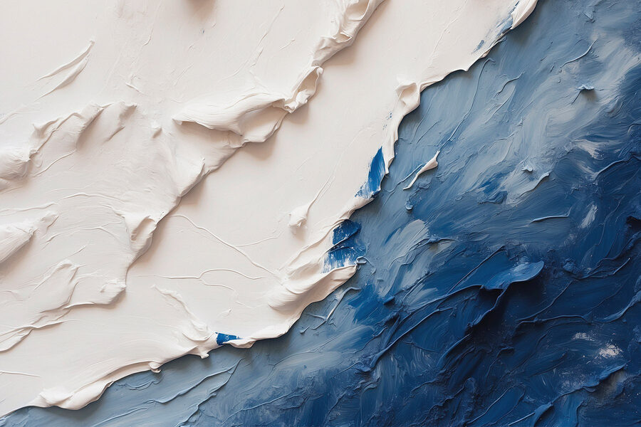 Close-up van een schilderij
