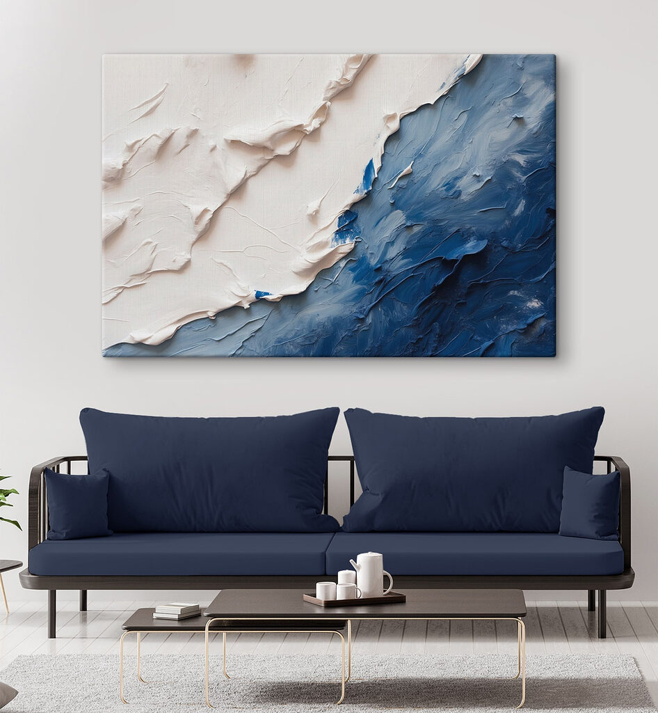 Close up of a painting