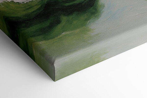 Schilderij van groene en blauwe golven Schilderij van groene en blauwe golven