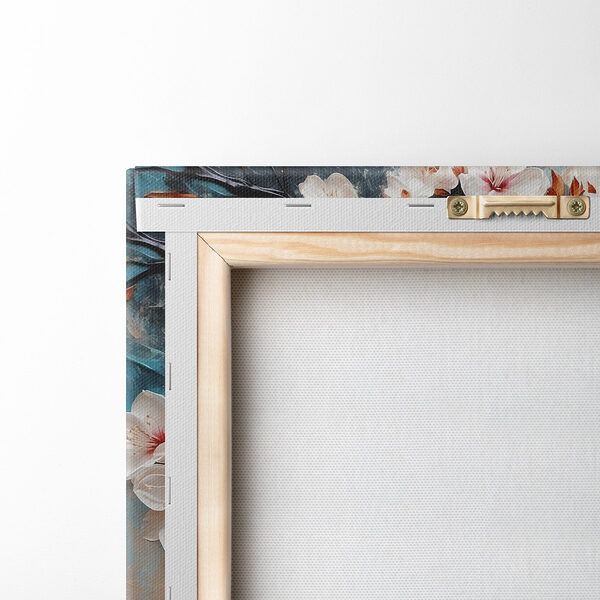 Schilderij van bloemen op een tak Schilderij van bloemen op een tak
